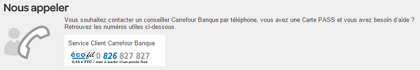 contact carrefour banque