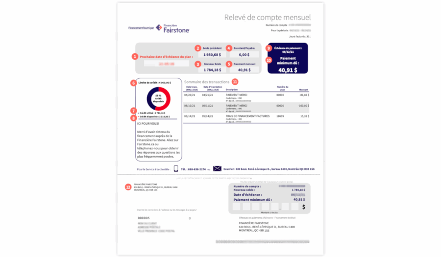 relevé de compte fairstone en ligne